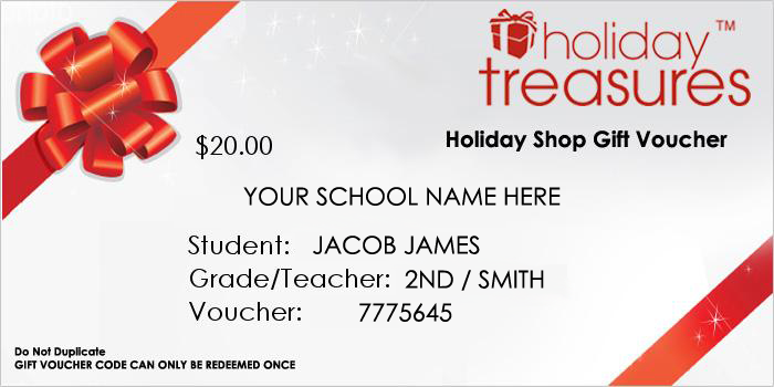 Gift Voucher Certificate - Holiday Shop