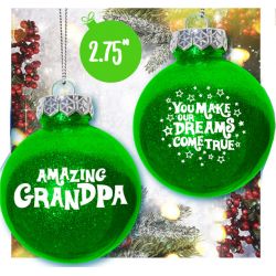 Grandpa Glitter Ornament