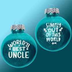 Uncle Glitter Ornament