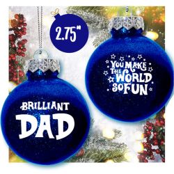Dad Glitter Ornament