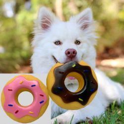 Donut Squeaker Dog Toy