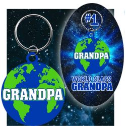 World Class Grandpa Key Chain